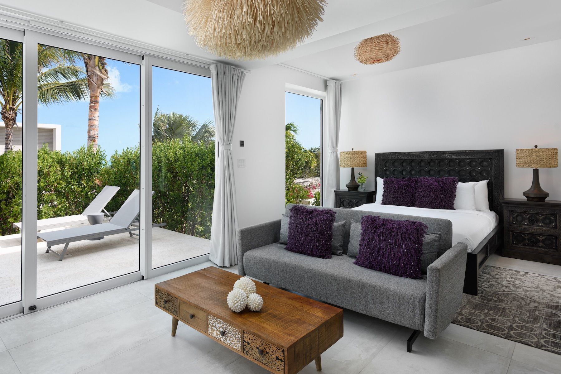 Blue villa photo.
